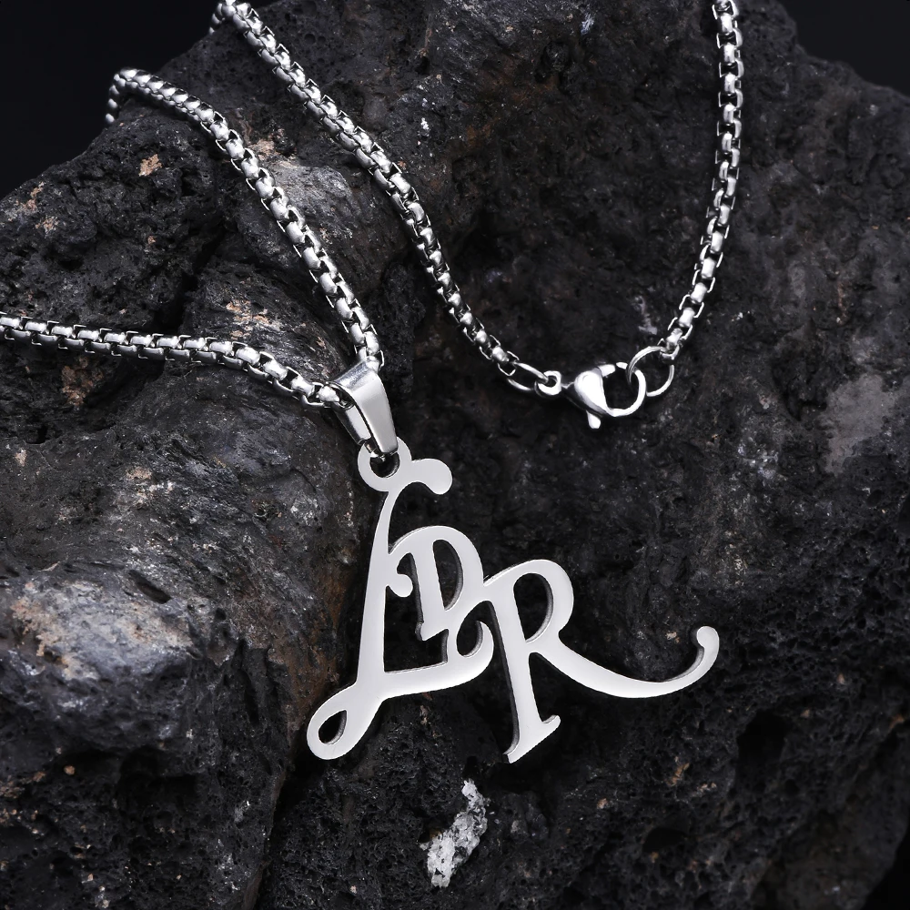 DCARZZ الفولاذ المقاوم للصدأ LDR قلادة قلادة المغني لانا ديل ري مجوهرات تصميم بسيط سلسلة عنق للمرأة الفتيات عشاق الموسيقى