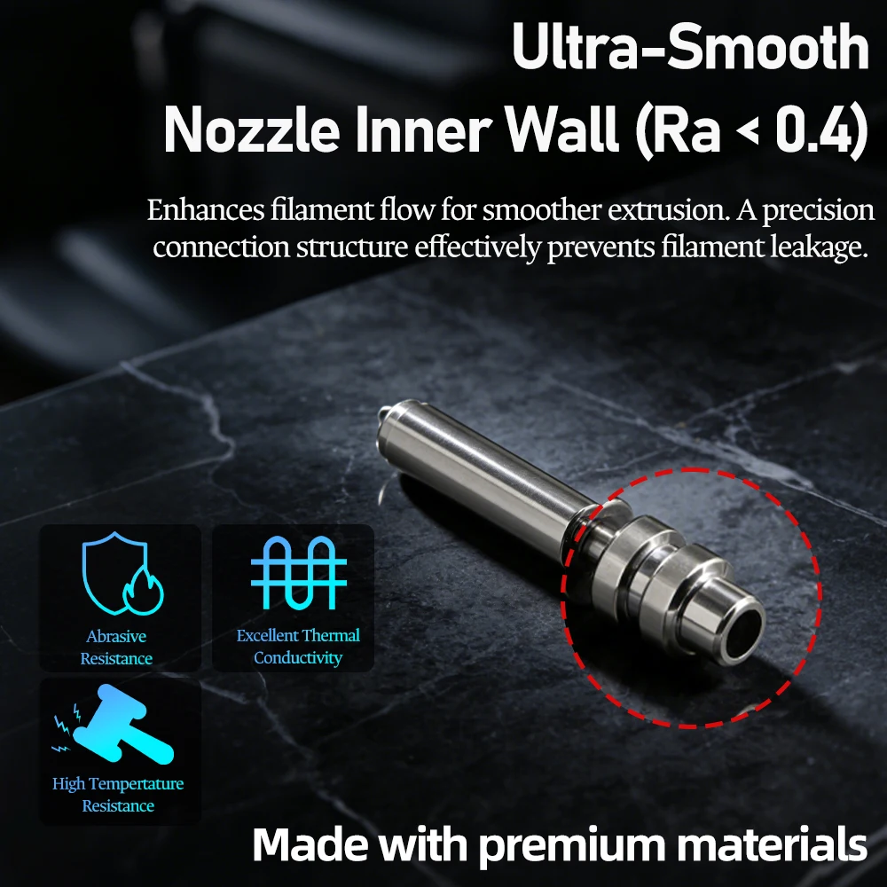 NEW Upgrade Bimetallic For Kobra X Nozzle Quick Swap Hardened Steel 0.25/0.4/0.6/0.8mm One-Piece Hotend Kobra X 3D Print Parts