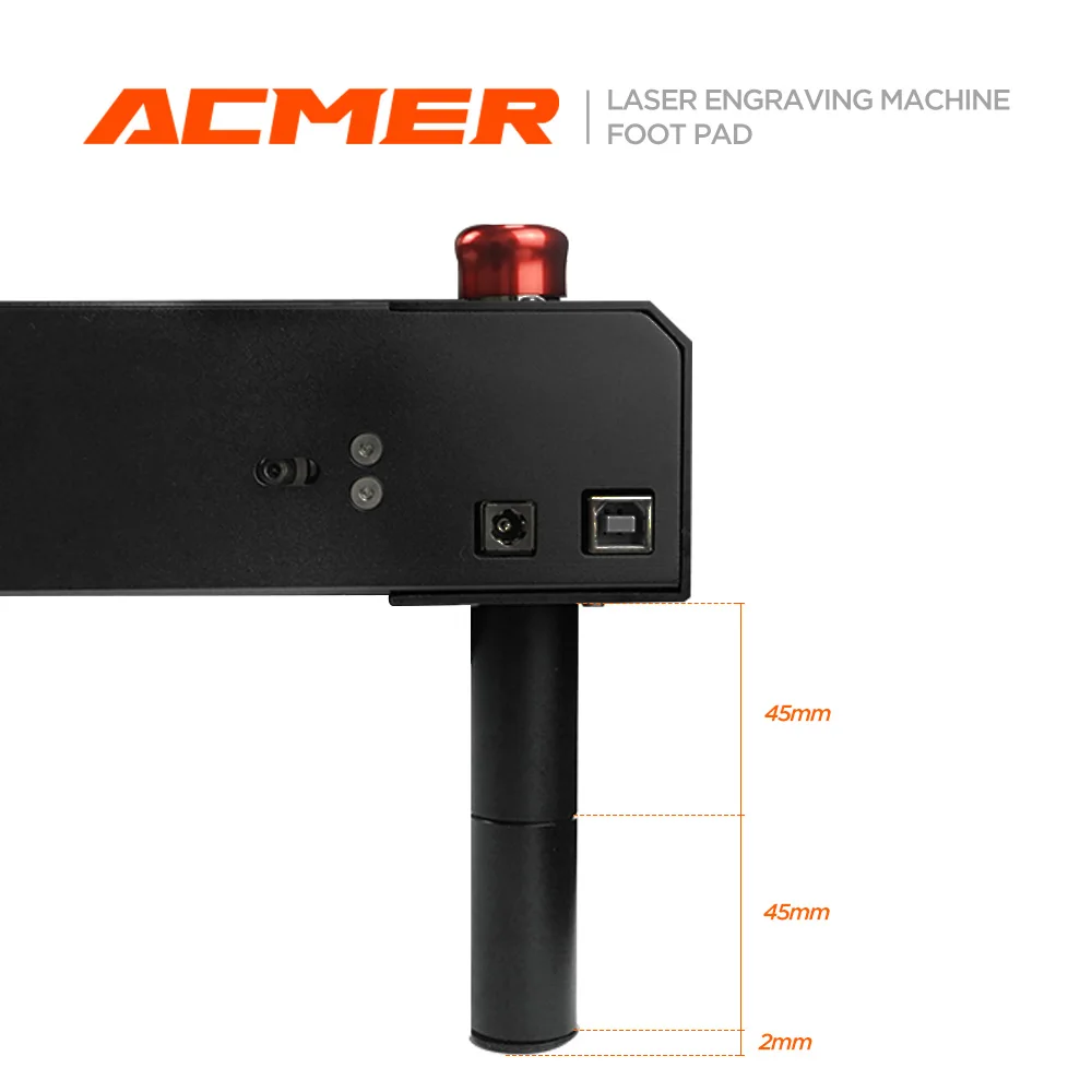 Imagem -02 - Acmer Máquina de Gravura a Laser Expansão de Perna Coluna de Alinhamento de Metal Aumentar para 95 de Rotação de Gravação a Laser Suporte p1 p2