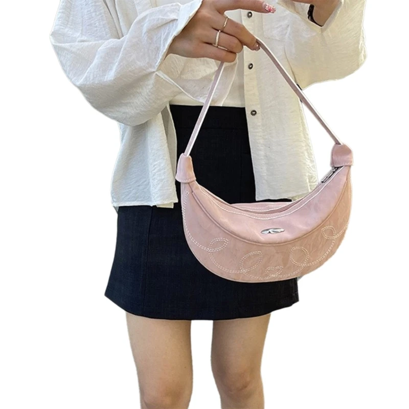 Bolso hombro piel sintética con forma para mujer, bolso axila a para salidas nocturnas