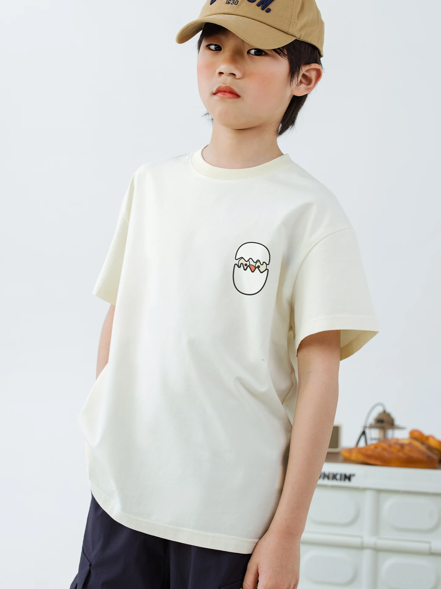 100% Cotton Short Sleeve round Neck T-Shirt Outdoor Casual Wear for Boys And Girls Spring Summer Comfortable Breathable Kids ...