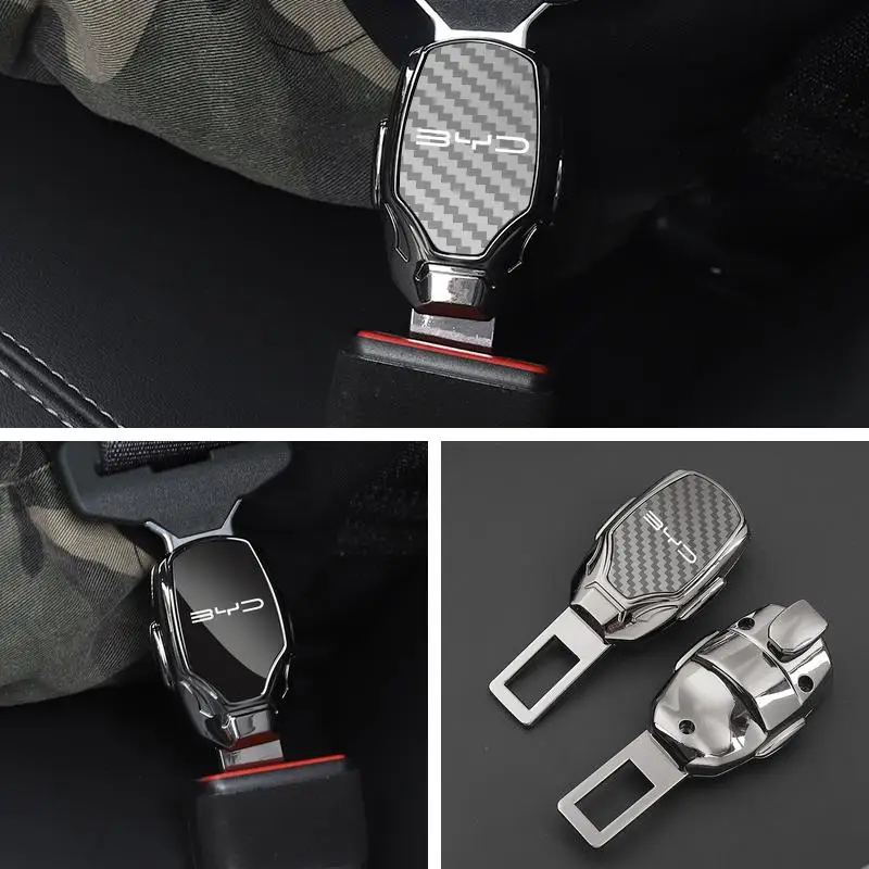 For BYD Seagull Seal Frigate07 1Pcs Car Seat Belt Locker Carabiner Extender Insert Buckle Auto Interior Safety Parts