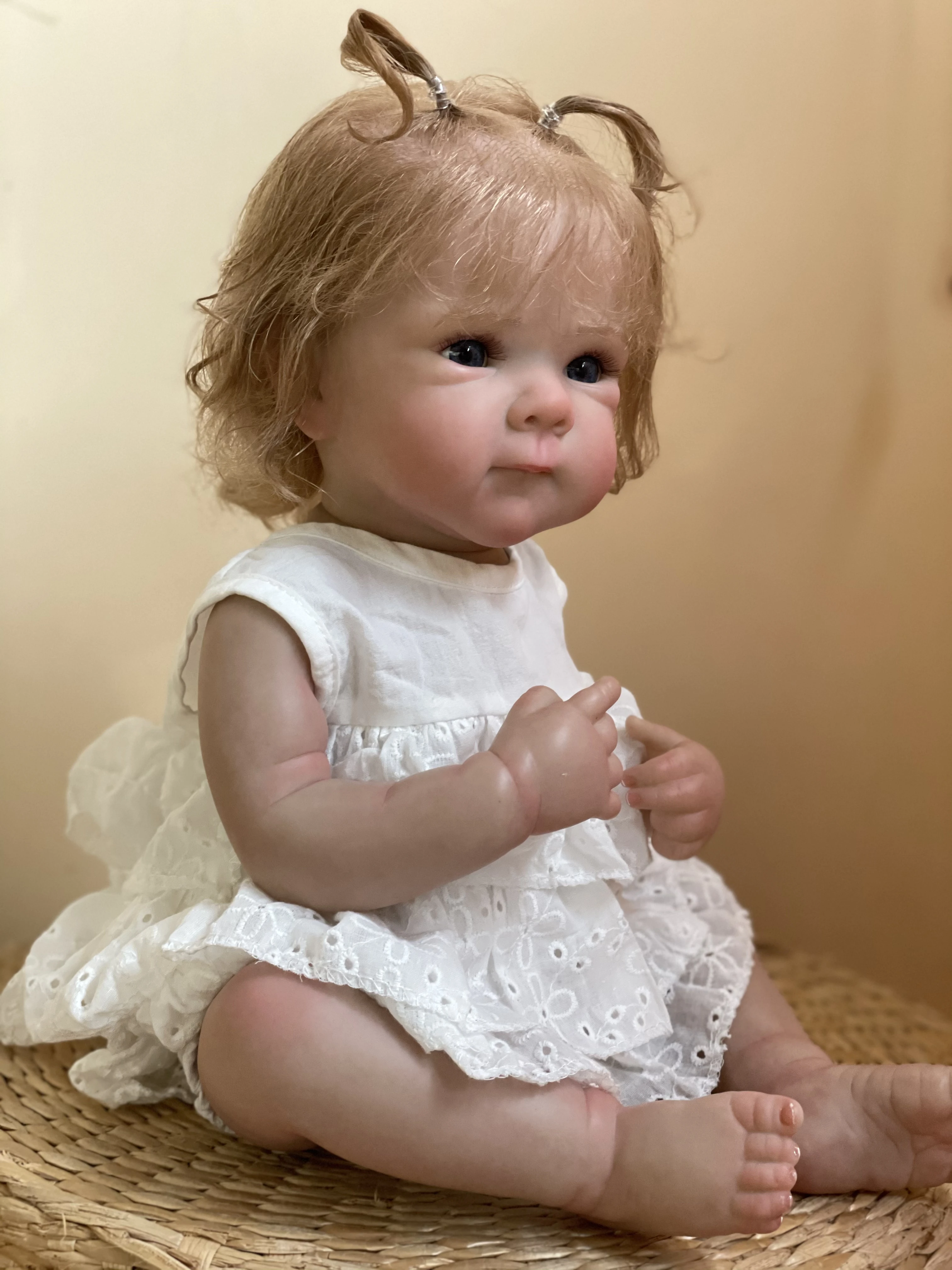 Princess Girl Bettie 18Inch Reborn Dolls Handmade Painted Full Body Vinyl With Rooted Hair Newborn Baby Doll Toy For Kids