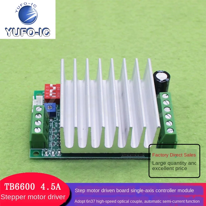 

Free Ship 3pcs TB6600 4.5A Stepper Motor Driver Uniaxial Controller Module Stepper Motor Driver X-0.4
