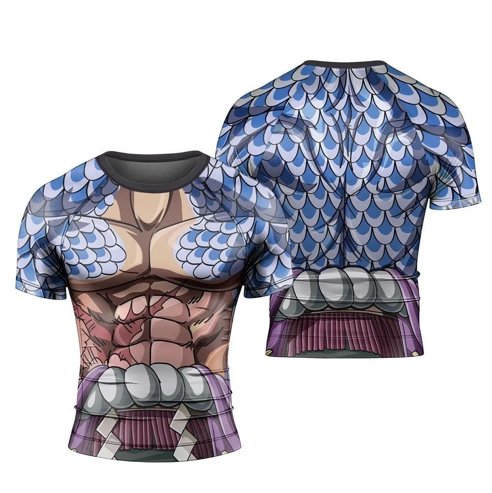 Anime One Piece Yonko Kaido Blackbeard Katakuri Cosplay Men 3D Printed T-Shirt Gym Fitness Training Workout Short Sleeve Tee Top