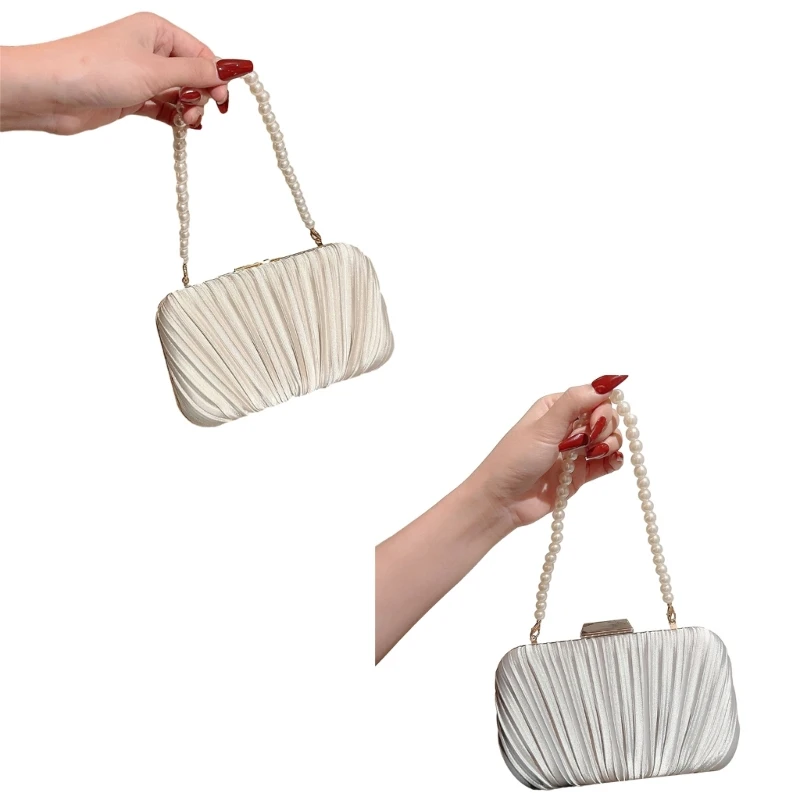 

Pleated Purse Graceful Pleated Purse Fashionable Handbag Tote Square Bag Dinner Bag Perfect for Dinners & Celebrations