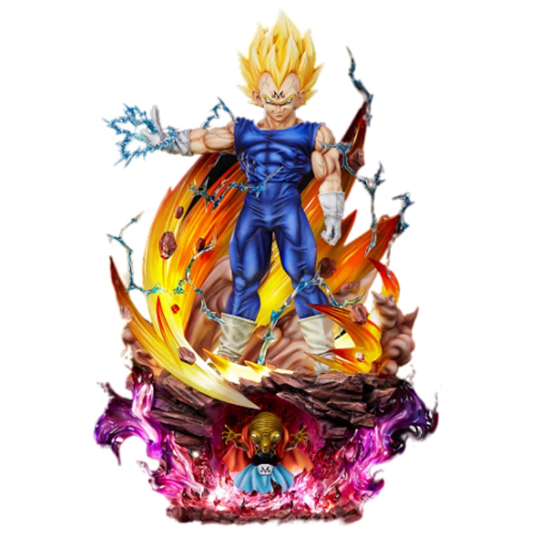 Fc 1/4 Dragon Ball Z Majin Buu Saga Babidi Majin Vegeta Bejita Anime Action Figure Luminous Model Ornament Statue Toys Gift