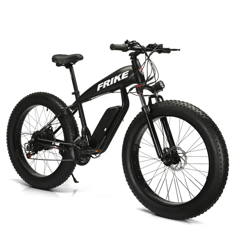 -For 26 Inch Lithium Battery Fat Tire Snow Off-road Electric Assisted Bicycle Mountain Bike