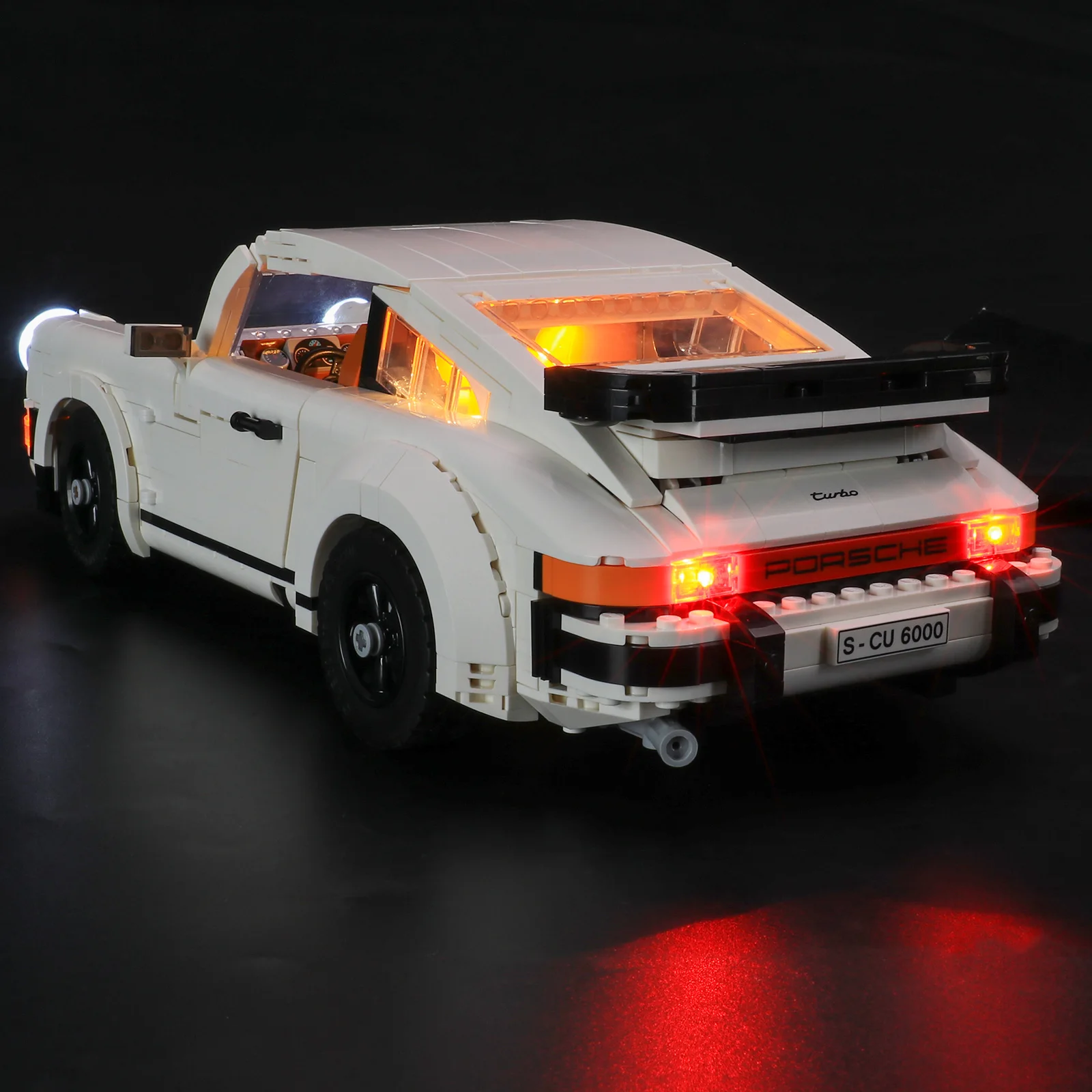 Luz LED Hprosper para lámpara decorativa de coche 10295 Creator Expert Porsche 911 con caja de batería (no incluye bloques de construcción Lego)