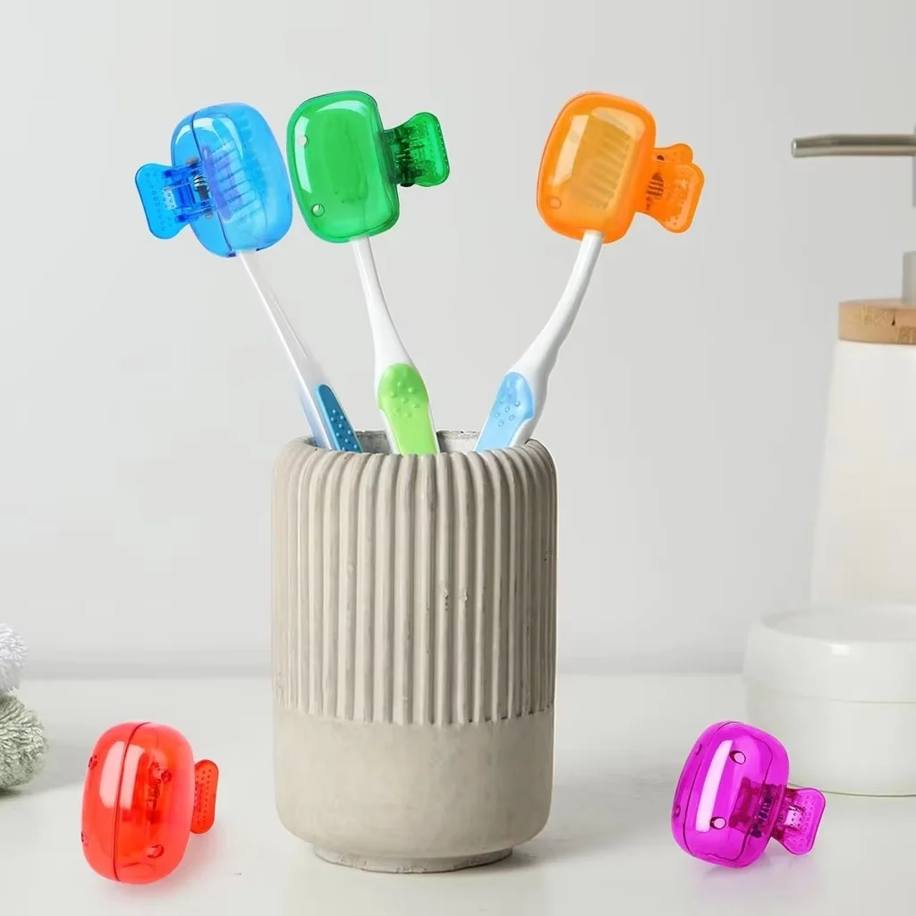 2-5PCS Travel Toothbrush Head Covers Electric Toothbrush Protector Cap Brush Pod Case Portable Plastic Clip for Household Travel