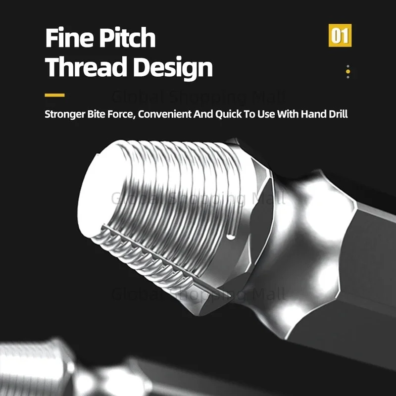 التالفة المسمار النازع مجموعة مركز مثقاب مجموعة أدوات النجارة كسر الترباس النازع البراغي مسامير مزيل النازع #2