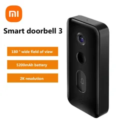 Xiaomi Smart Doorbell 3 CN Version 2K Ultra HD Night Vision Video Doorbell Long Battery AI Human Recognition For Mi Home APP