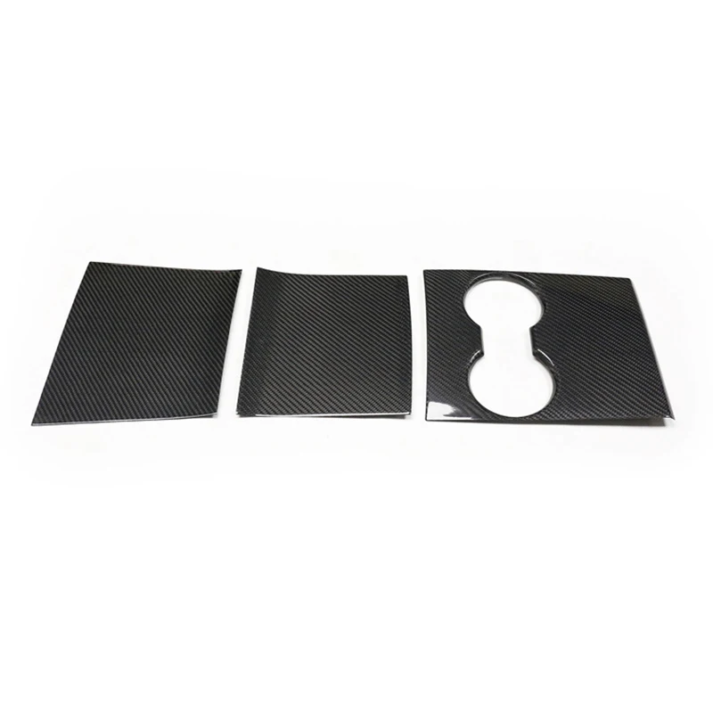 Add on Style Real Dry Carbon Fiber Center Control Panel Board Cover Stickers for Tesla Model 3 2017 2018 2019 2020