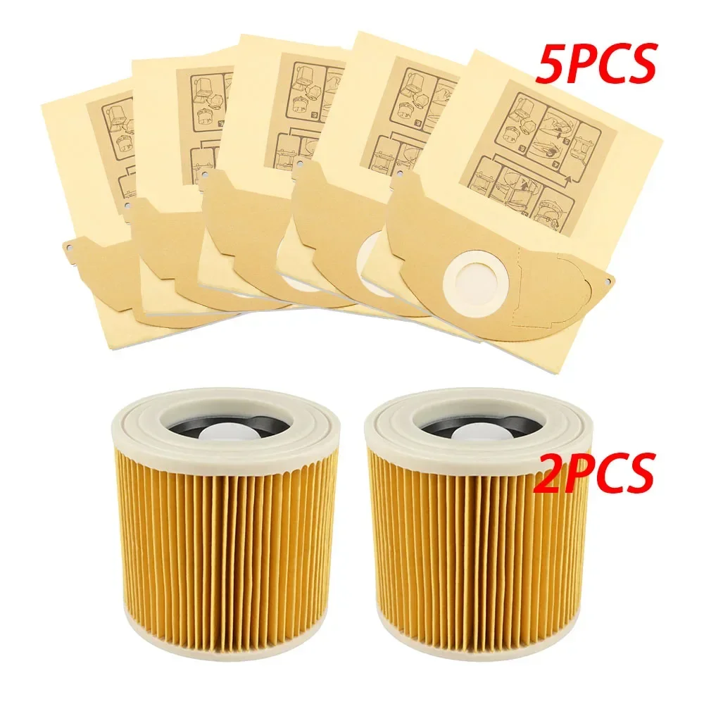 Paper Bags Dust HEPA Filters for Karcher Vacuum Cleaners WD2250 WD3.200 MV2 MV3 WD3 A1000 A2204 A2251 K2301 WD3.600 A2064 A2101