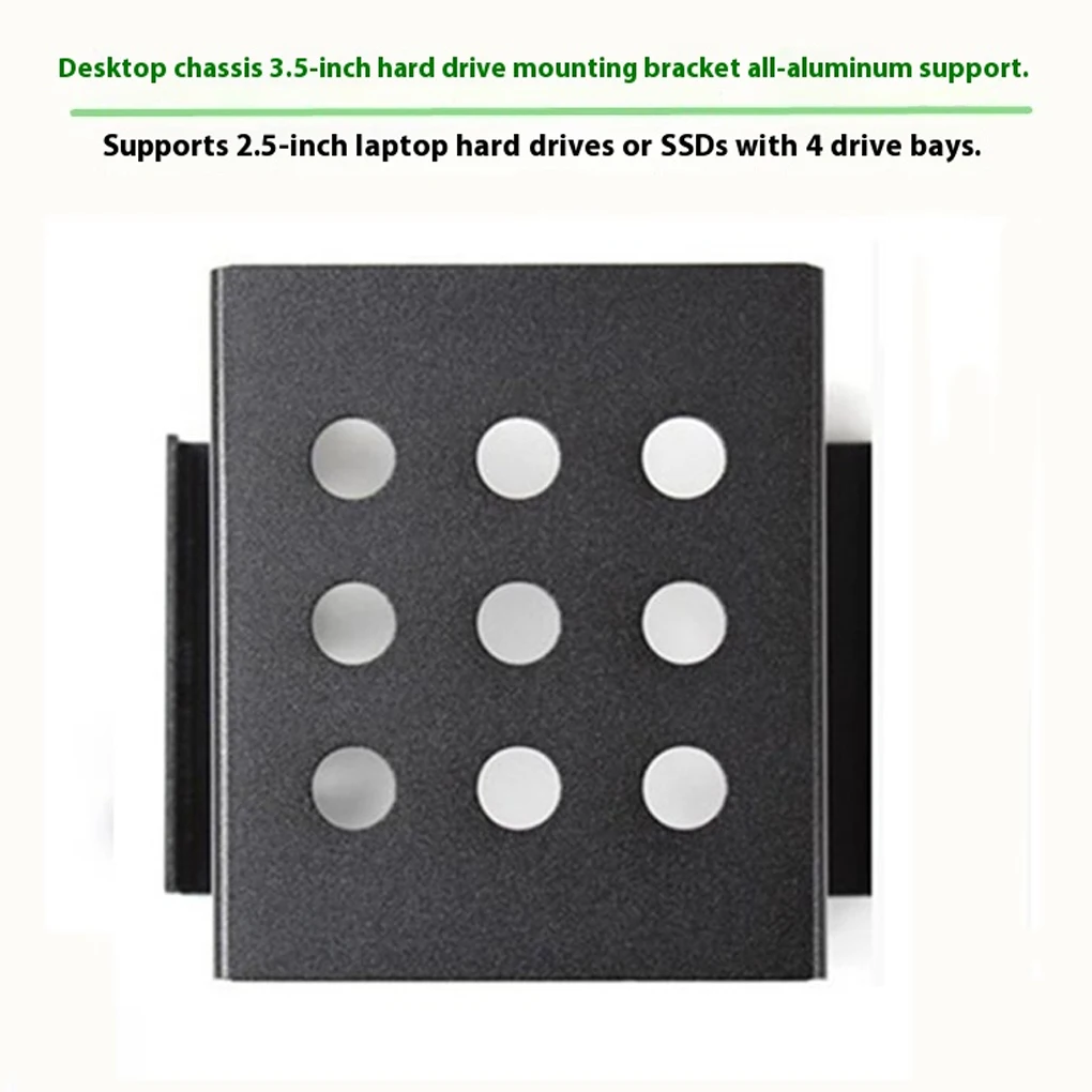 Uchwyt czterokanałowy 2.5 cala na 3.5 cala do dysku twardego, obudowa, mocowanie dysku twardego, dysk SSD, zwiększenie pamięci