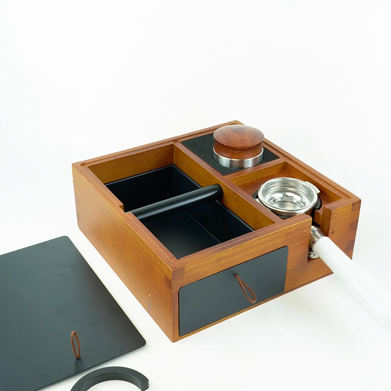 Customized Wholesale Multi Functional Coffee Accessories Barista Tools Coffee Grounds Knock Box Coffee Knock Box for Espresso