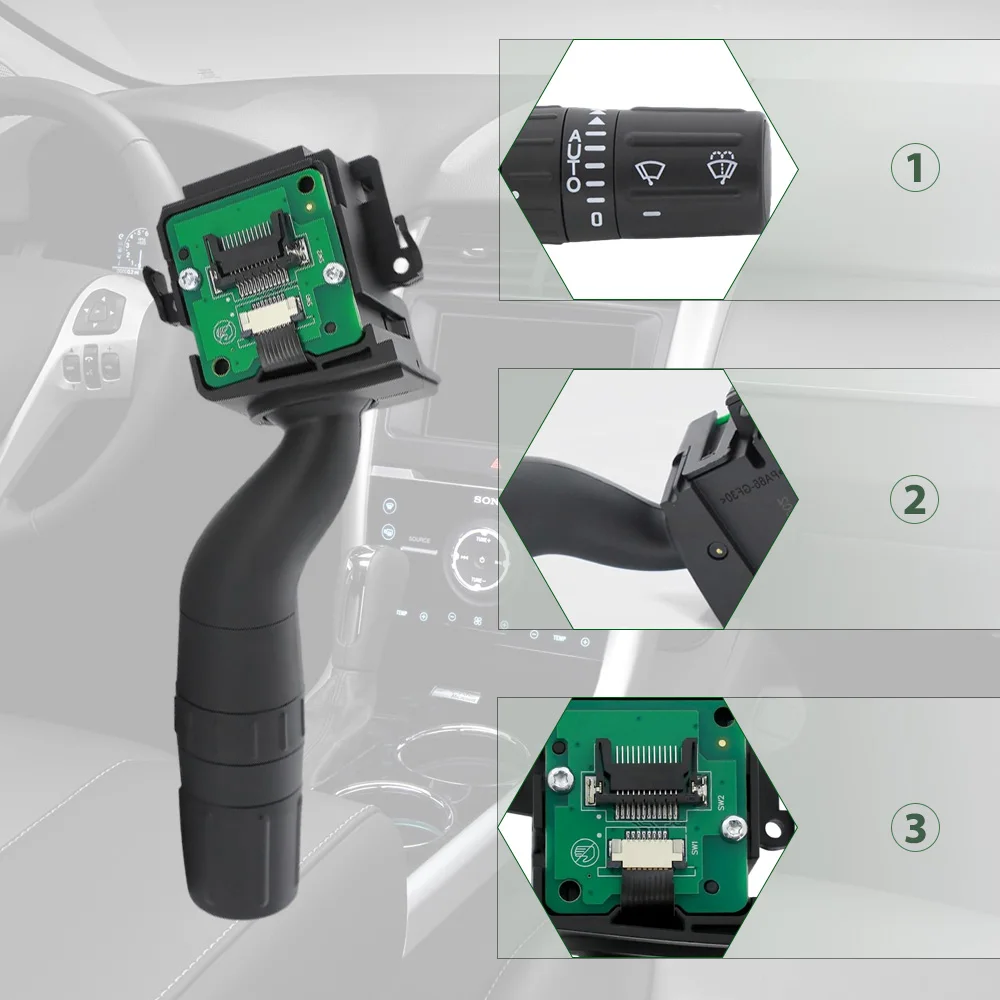 

DB5Z17A553BA 1S11279 Car Windshield Wiper Washer Switch Lever For Ford Edge 2011-2014 Explorer 2011-2016 Lincoln MKX 2011-2015