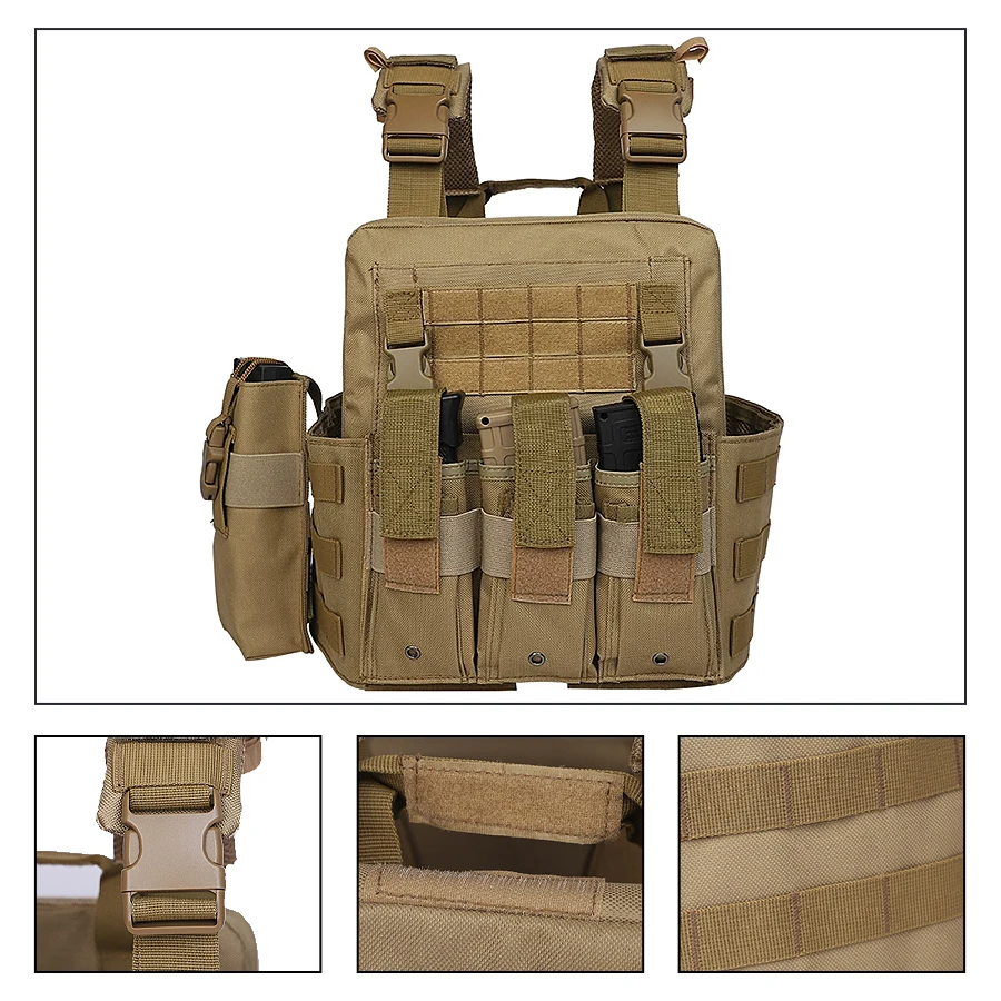 حقيبة المعدات الثلاثية زي موحد للخدمة الأمنية MOLLE، سترة صيد قابلة للفصل #1