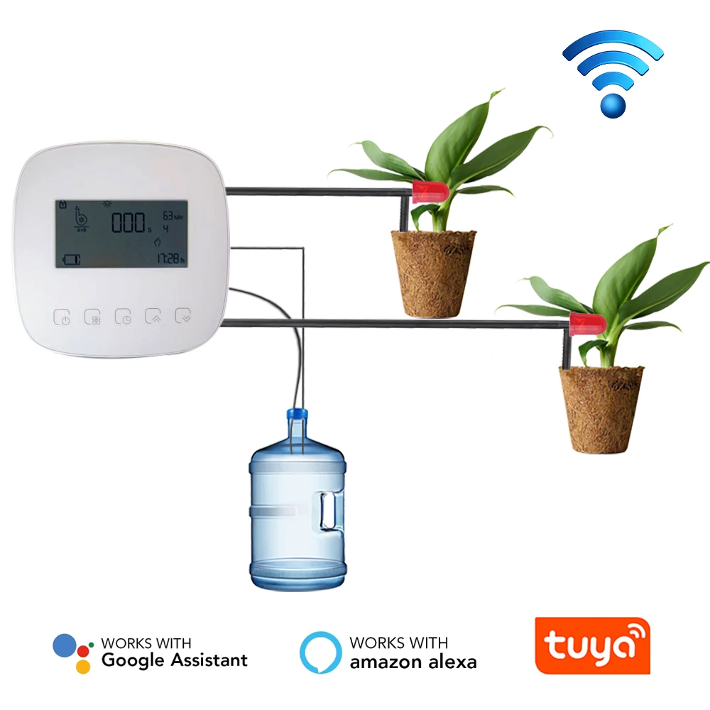 Heat Automatic Watering Machine Smart WIFI Watering Timer Plants Controller Flower Drip Irrigation System USB Charging