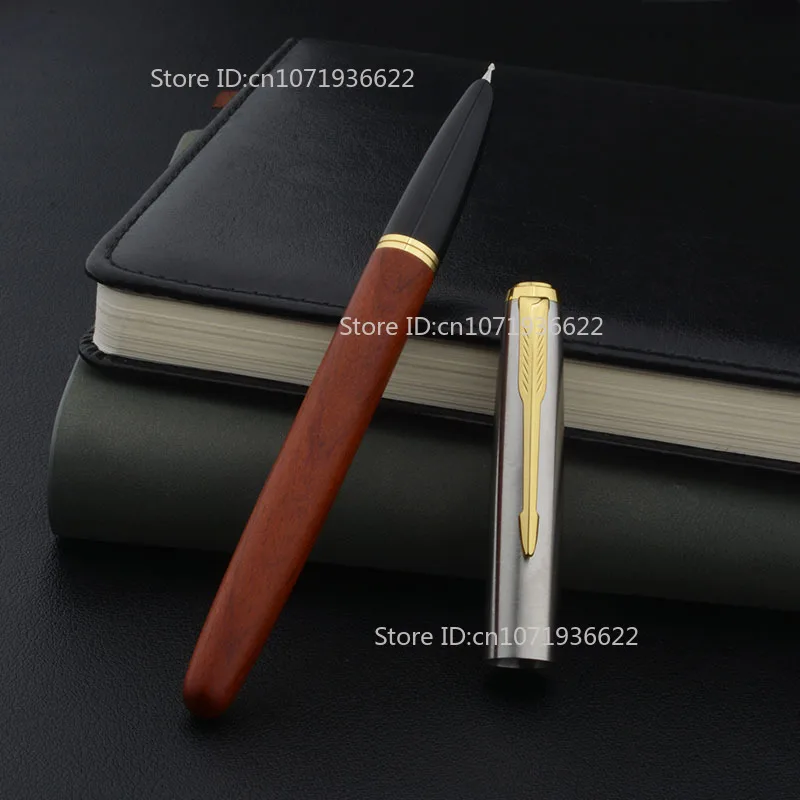 Wingsung A-6398 Wood Thick Hand-made Grinding Polished Thick Fountain Pen Hooded 1.0MM Nib Long Knife Business Writing Pen