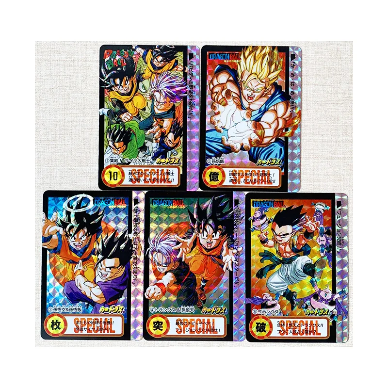 5pcs/set Dragon Ball Z GT Super Saiyan Heroes Battle Card Ultra Instinct Goku Vegeta Game Collection Cards