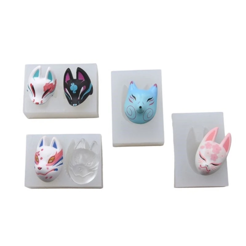 Fox Mask Clay Mold DIY Epoxy Resin UV Glue Silicone Mold for Keychain Jewlery Accessorie Supplies - Image 5