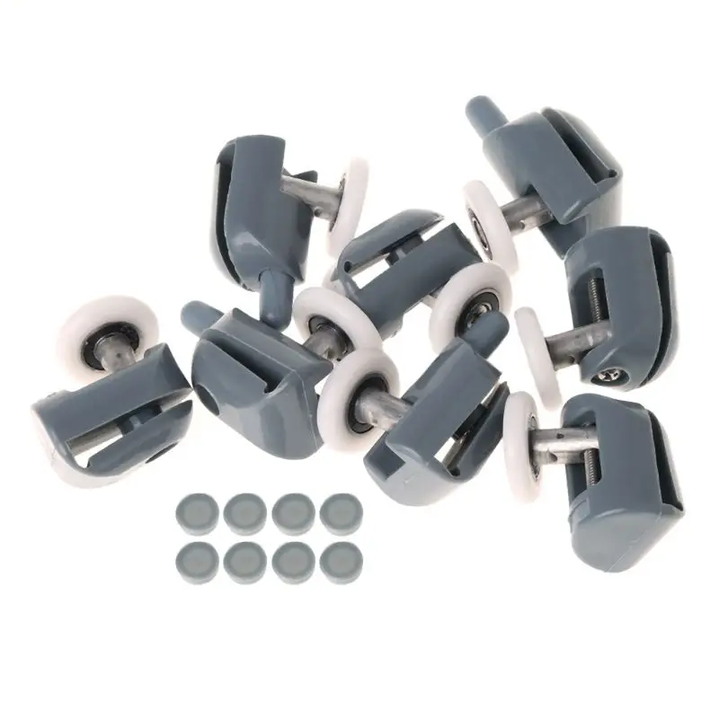 8 Pcs Single Shower Door Rollers Runners Pulleys Guides 25mm Diameter Dropshipping