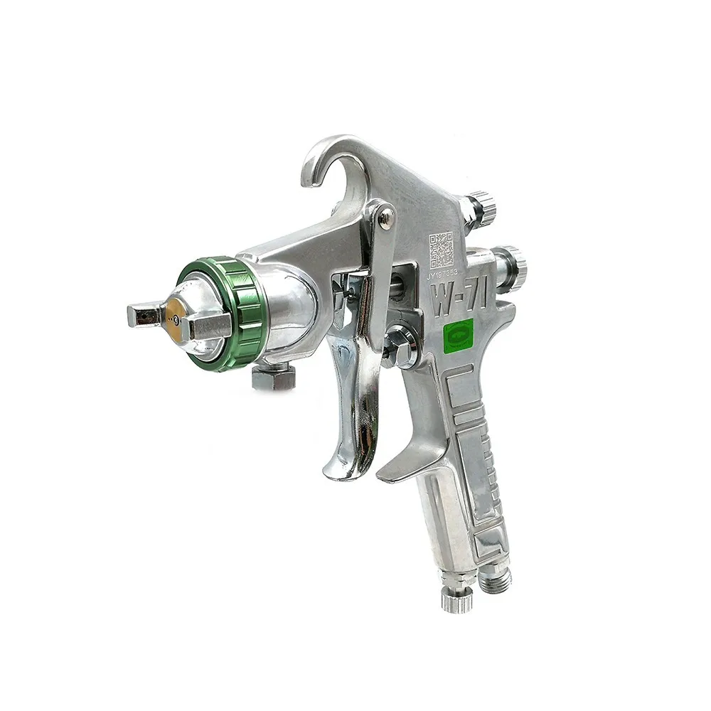 W-71 Pressure Delivery Spray Gun with Diaphragm Pump, High Atomizing Pneumatic Tool for Latex Paint, Wood, Metal, Auto
