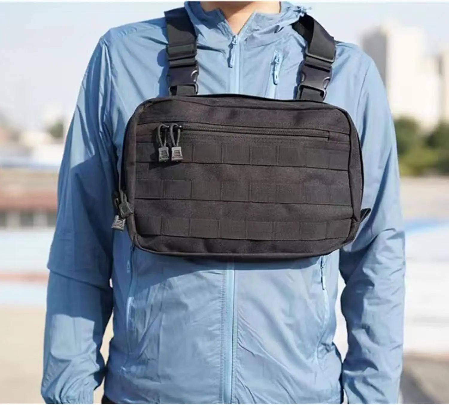 Maizoon Outdoor Tactical Chest Bag with Molle System Small Capacity 8 Liter Adjustable Shoulder Straps Adventure Essentials Idea