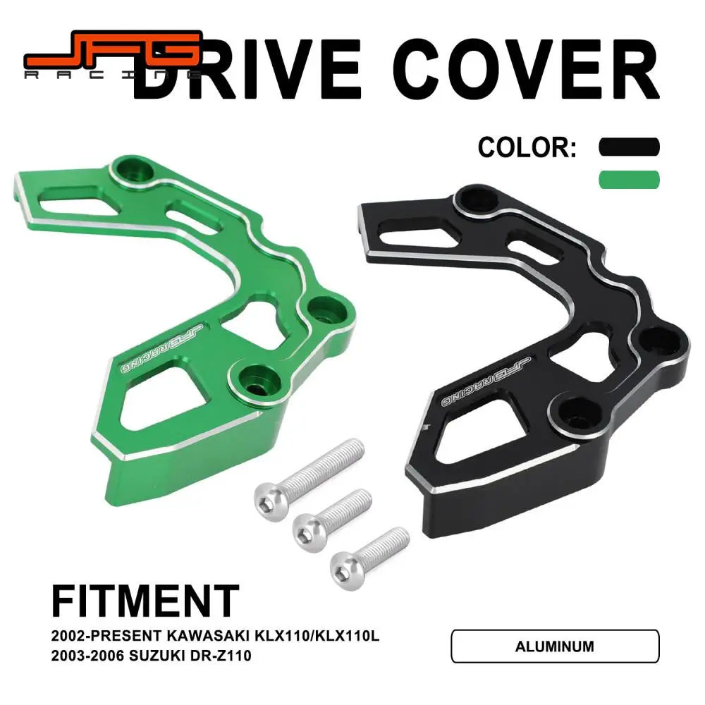 CNC Aluminum Front Sprocket Guard Cover For Kawasaki KLX110 2002-2026 KLX110L 2002-2024 Motorcycles Chain Protection Case Saver