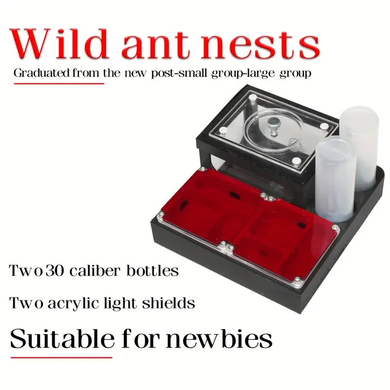 Flat Ant Farm with Indepedent Rooms for Ants keeper , Ant Hill House Nest for Small and Middle Ants Colony