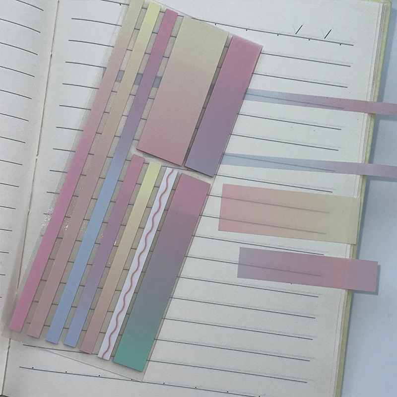 Color Sticky Notes Index Stickers Index Tabs Self-Adhesive Translucent Office Stationery Reading Label Posted Notepad Bookmark