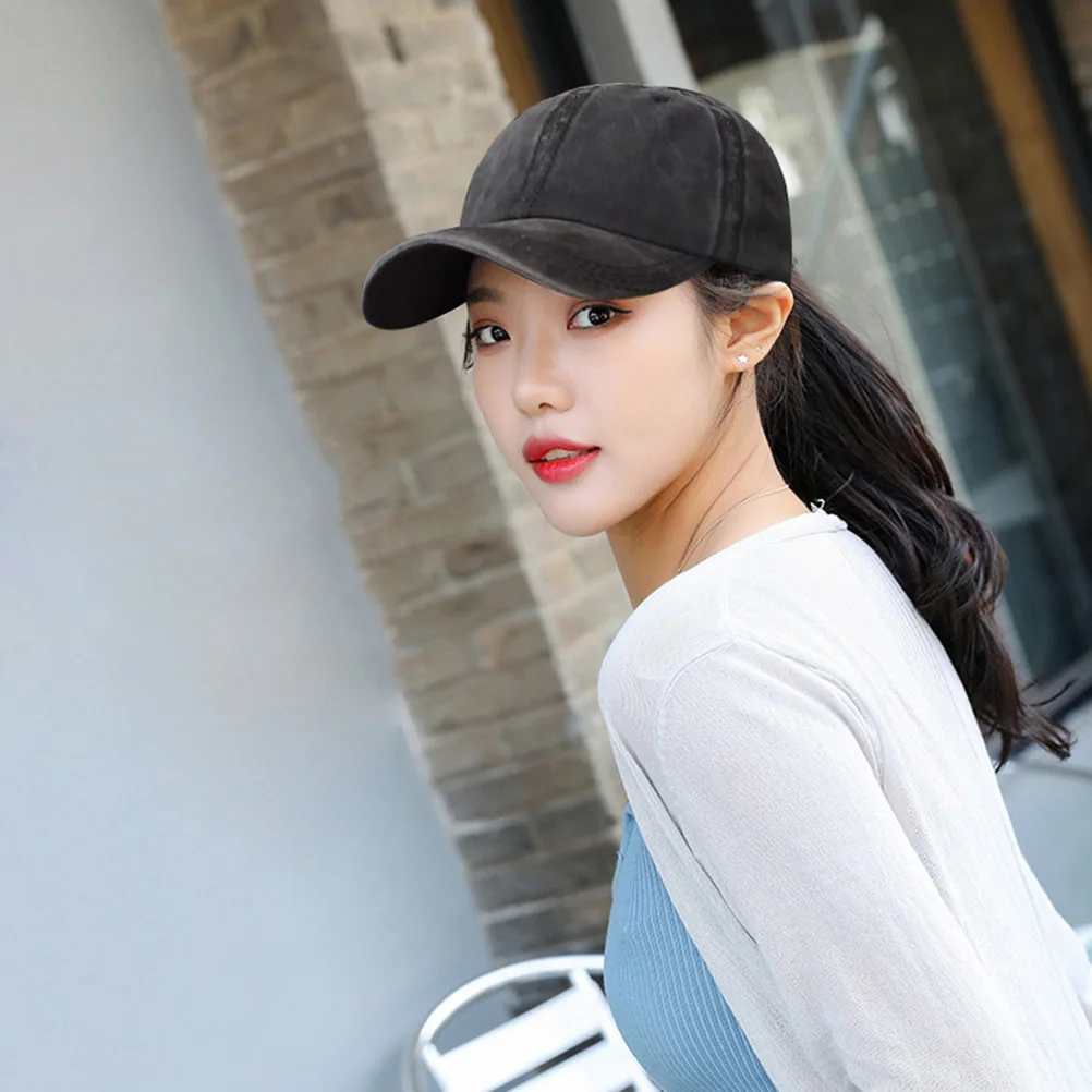 

1pc Ponytail Baseball Cap Women Men Summer Sun Hat Sport Travel Adjustable One Size Fits Most Cotton Lightweight Durable Classic