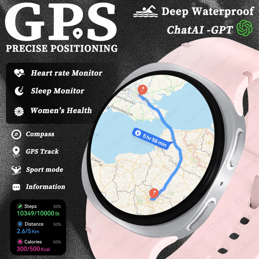 

2025 New Watches 8 Mini GPS Track Smart Watch AMOLED Sports Mode Heart Rate Bluetooth Call Waterproof Smartwatch For Men Women