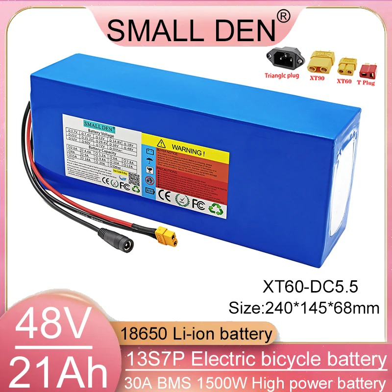 The new 13S7P 18650 48V 21AH lithium-ion battery pack is suitable for motorcycles, station wagons, and electric scooters