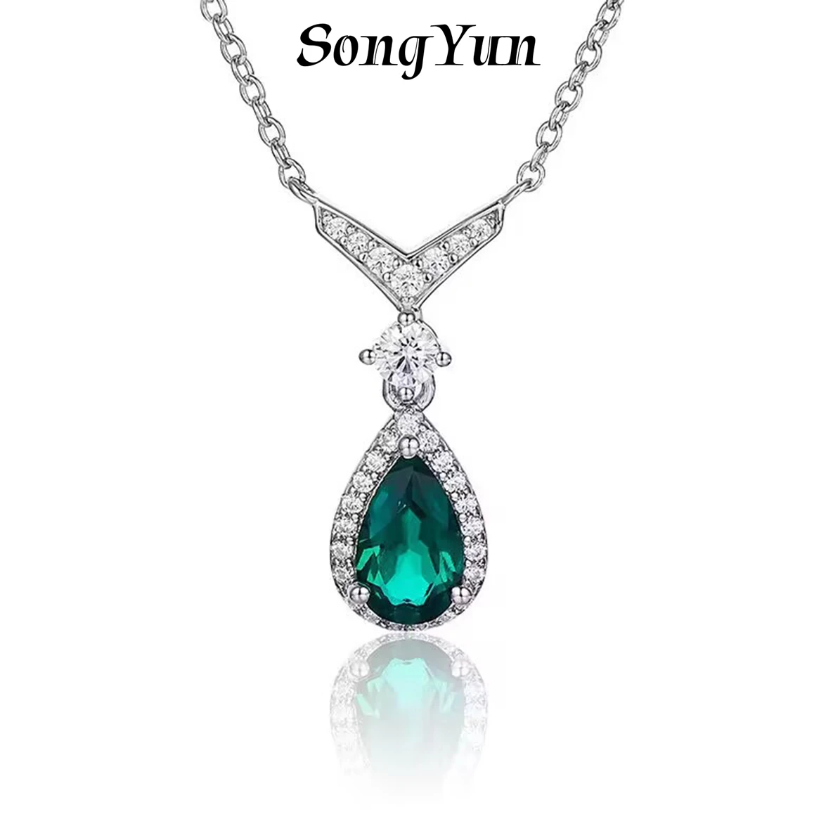 

SongYun Jewelry 925 Sterling Silver Necklace HCD Diamond Designer High Carbon Diamond 925 Sterling Silver Necklace Accessories