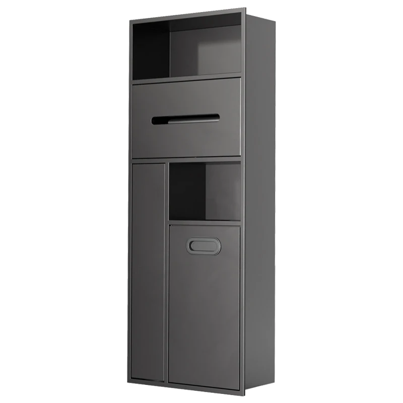 

Нишевая ванная комната из нержавеющей стали, металлический встроенный шкаф для мусорного бака, готовая ванная комната