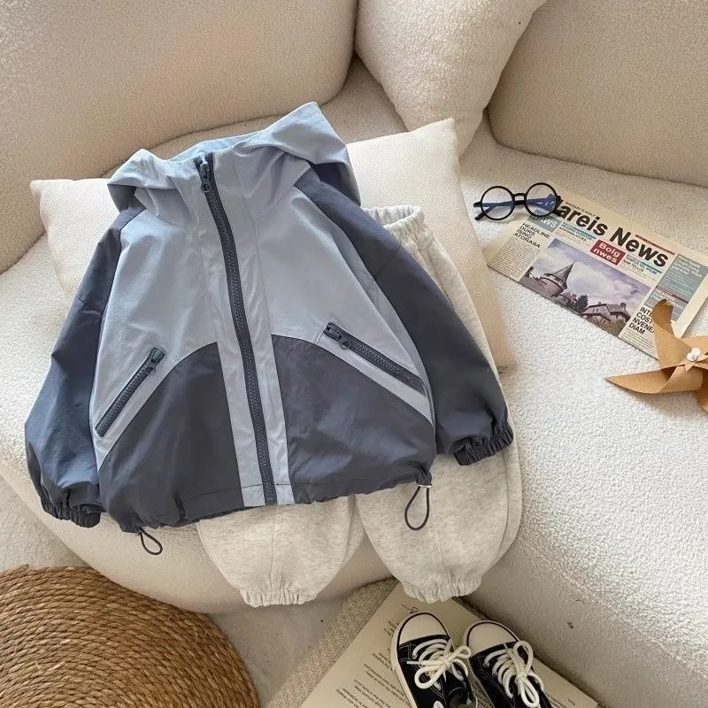 Bellbell Herbst Kinder Jungen Jacken 2026 Kinder Babys Jungen Windbreaker Gespleißte Oberbekleidung Mantel Kleinkind Säugling Jungen Wanderjacken – Detail 3