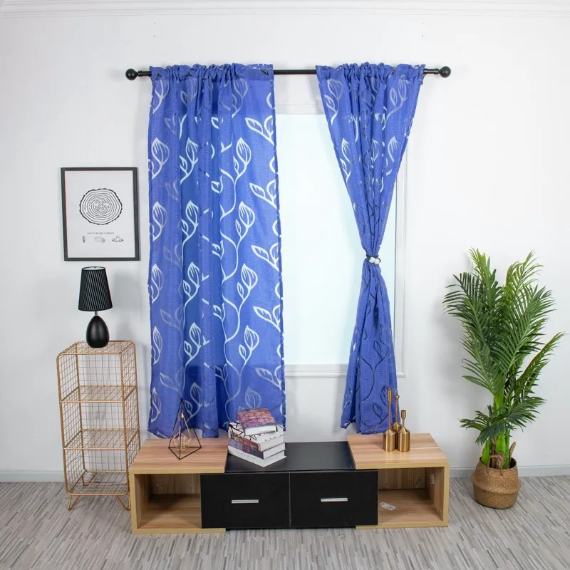 1 Stück Reben Blätter Tüll Vorhang für Tür Fenster drapieren Panel schiere Schal Volants für Wohnzimmer Wohn accessoires Werkzeuge