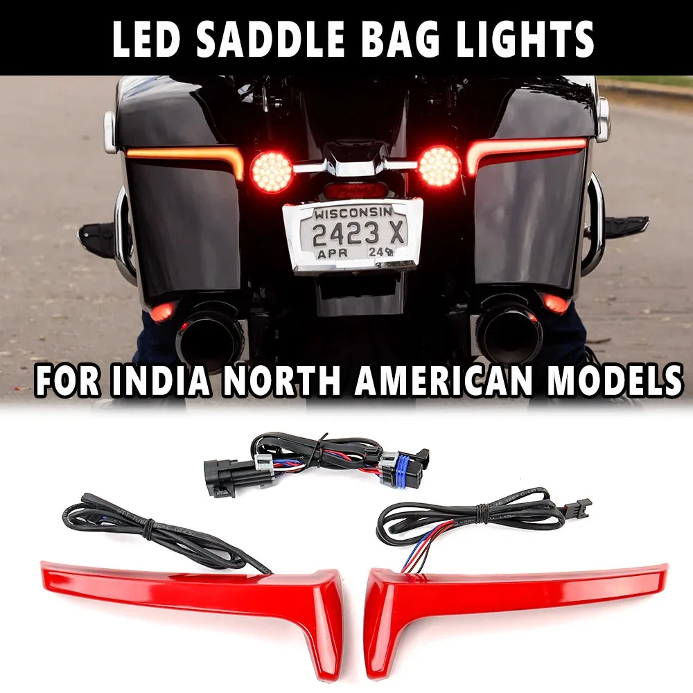 Motorcycle New  Accessories LED Saddle Bag Lights Turn Signal Lights  For India North American Models Roadmaster Models2021-2023