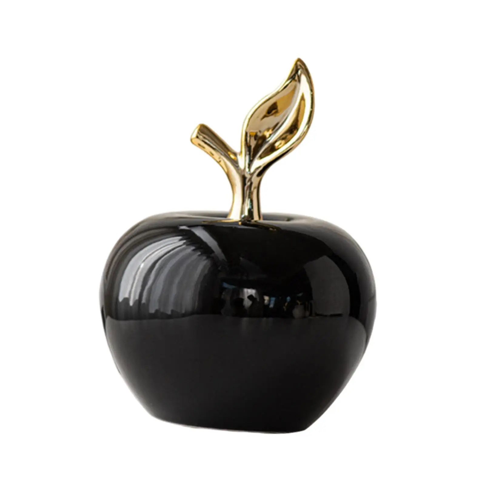 Premium Ceramic Apples Statuette Modern Desk Statue Fruit Decoration for Hotel Entrance Bookshelf Decor