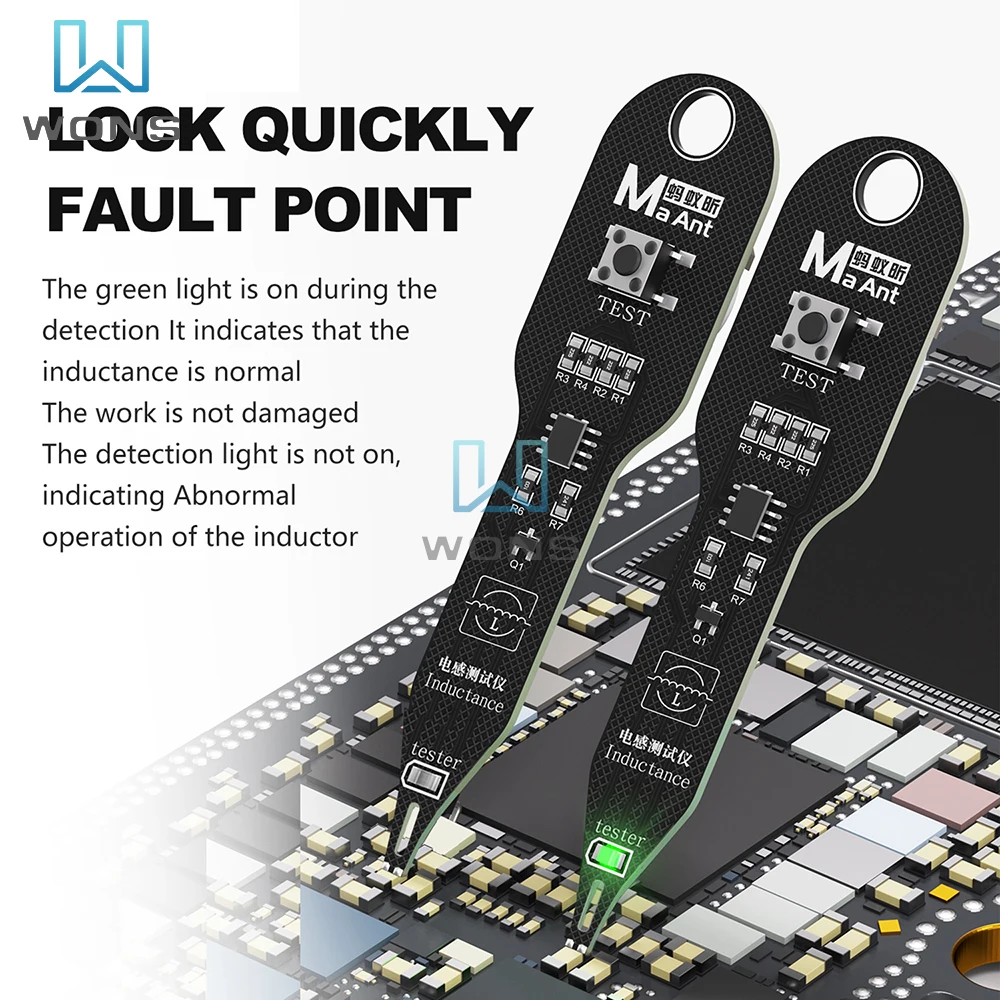 Inductance Tester Electromagnetic Induction Meter Portable Motherboard Coil Detector Tool Quick Fault Detection Type C Interface