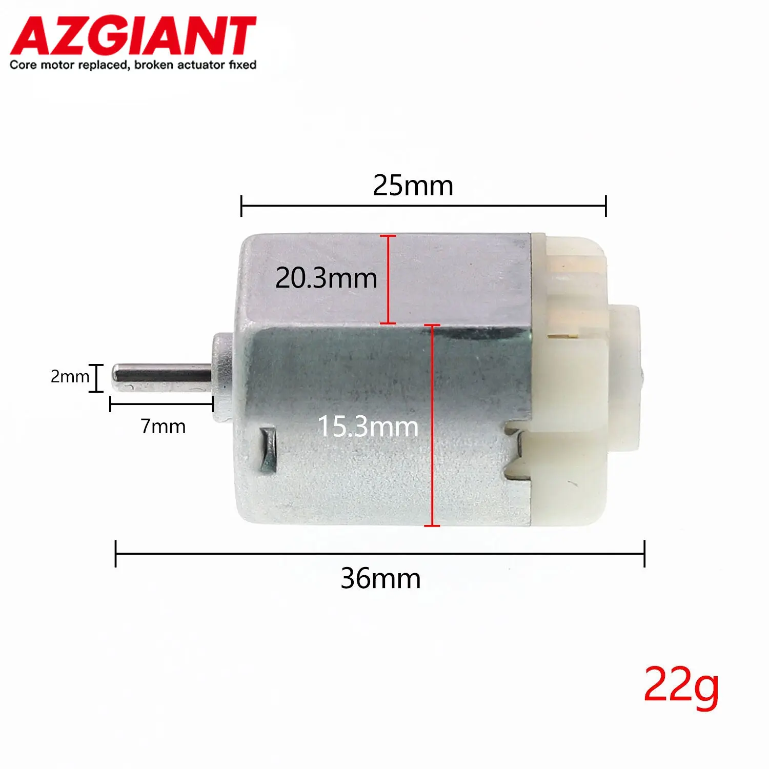 

AZGIANT FC-140SA Round 2*7mm for Driving Side Rearview Mirror Headlight Level Adjuster for Toyota Vellfire 20 Micro Motor