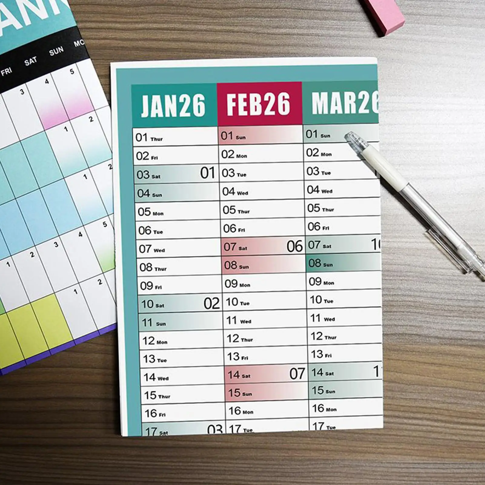365 Calendar 365 Day Poster Calendar 2026 Schedule Creative Large Planner For Study Room Gym Projects Workplace Dorm Home