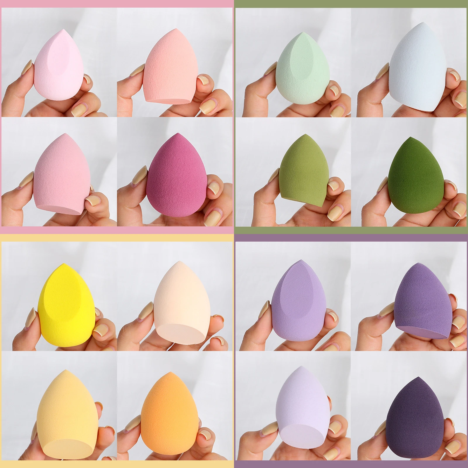 1/4PCS Puder kosmetyczny w puszkach Odpowiedni do płynnego kremu BB w proszku Gąbka do podkładu Narzędzia do makijażu Akcesoria