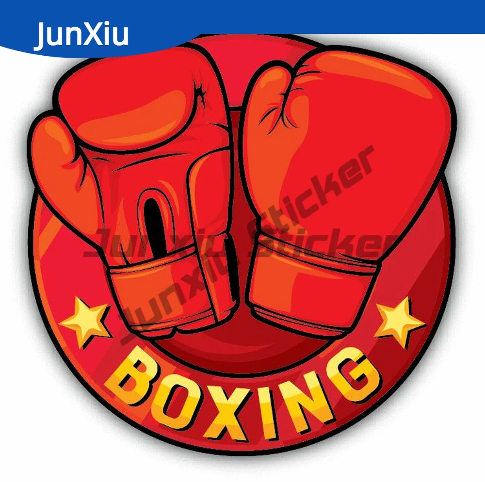 

Boxing Label Symbol Car Sticker Accessories Bumper Window Phone Trunk Guitar Cover Scratches Exterior Decor Decal Custom Decals