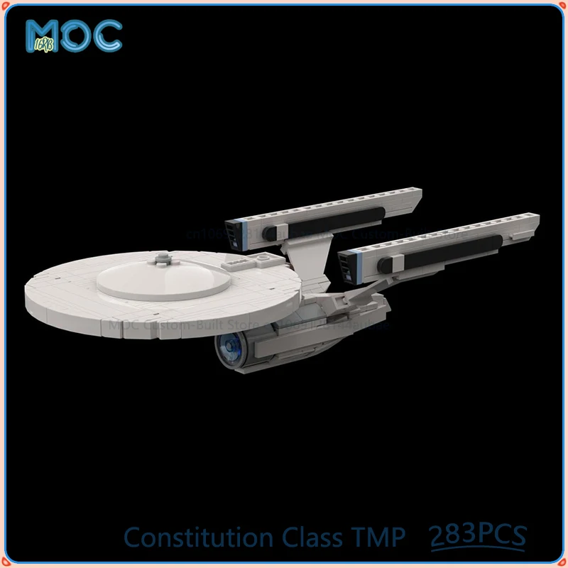 1:1500 Scale Constitution Class TMP (Enterprise) Model MOC Building Blocks DIY Assemble Bricks Space Toys Gifts 283PCS