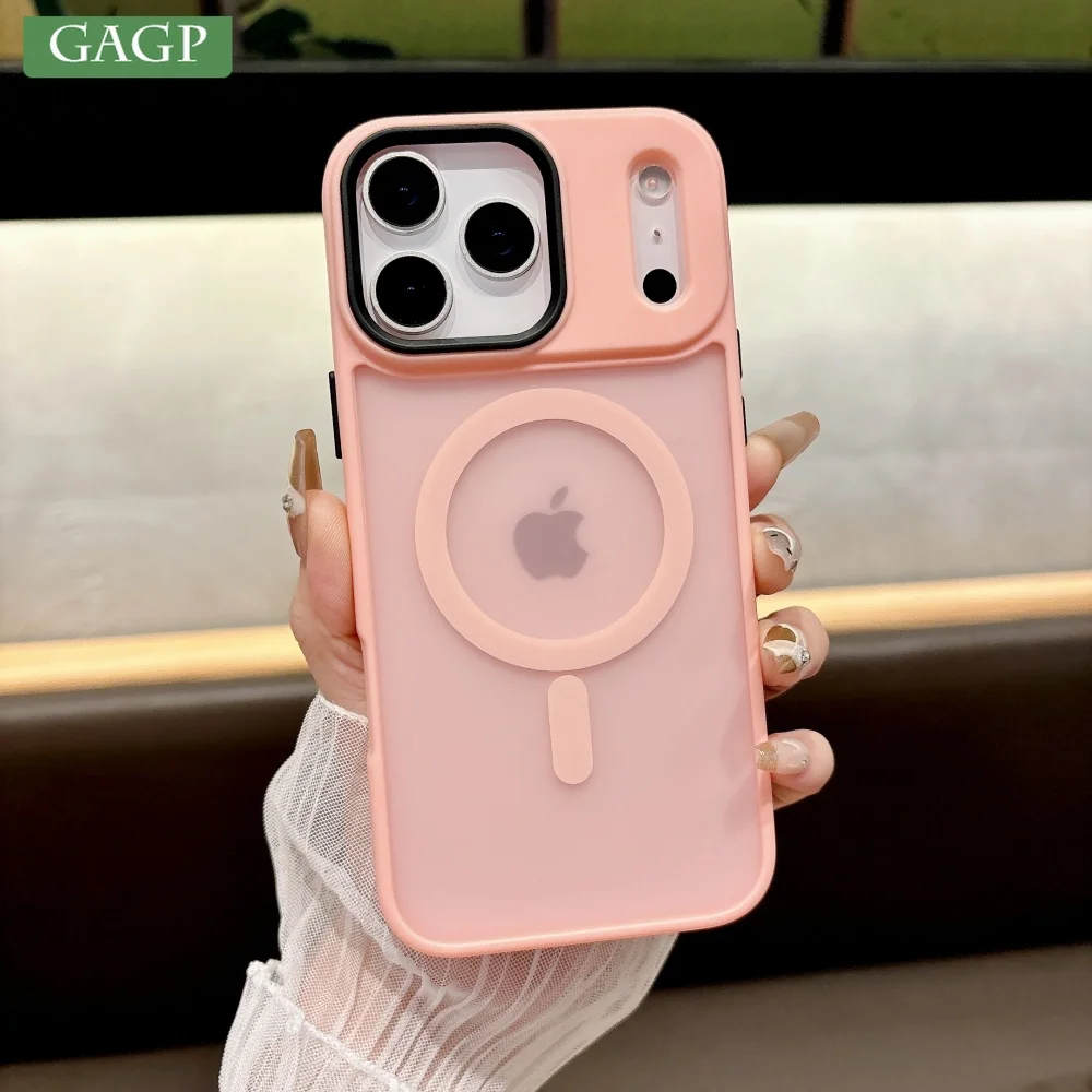 17 ProMax Magsafe حافظة شفافة غير لامعة لهاتف آيفون 17 Air 16 15 14 13 12 11 Pro Max Plus 16e غطاء مريح للشحن المغناطيسي