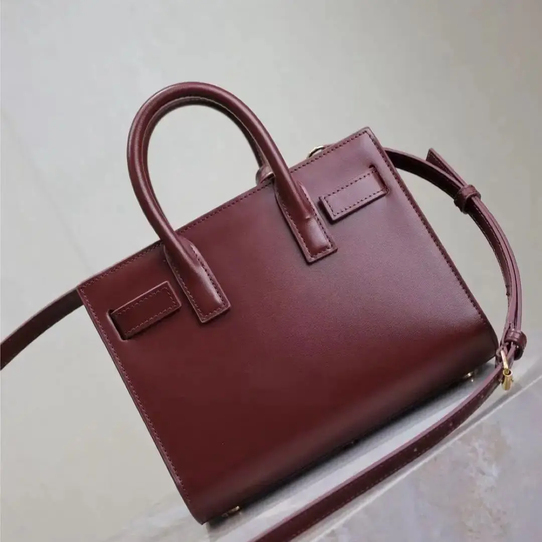 WWQ vintage high-quality genuine leather women's handbag with large capacity and fashionable women's crossbody bag
