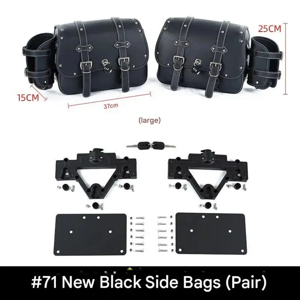 For CFMOTO 450CLC Retro Quick Release Leather Side Bags Saddlebag Support Alforjas Cuero Borse Laterali Moto Accesorios Parts